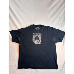 Elephant Hunter Clothing Ace of Spade Fender Black Short Sleeve Shirt Stain 2X *